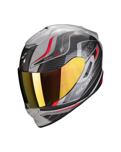 Casque intégral moto SCORPION EXO-1400 AIR ATTUNE Gris - Rouge - XS