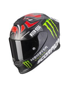 Casque intégral moto SCORPION EXO-R1 AIR FABIO MONSTER Replica Noir mat-Rouge
