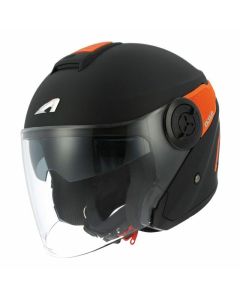 Casque jet moto ASTONE DJ10-2 Monocolor Noir Orange M