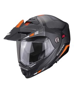 Casque moto modulable SCORPION ADX-2 CAMINO Noir mat Argent Orange