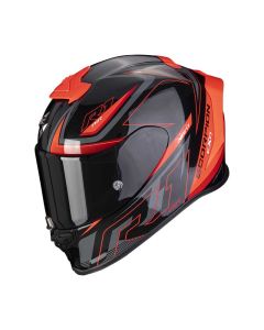 Casque intégral moto SCORPION EXO-R1 AIR GAZ Noir métal Rouge