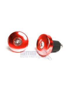 Embouts guidon moto SMB MOTO PARTS PLAT Rouge