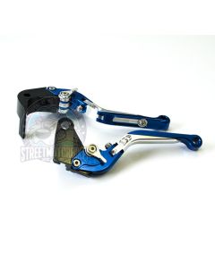 leviers moto Flip Up ajustable repliable SMB HONDA #4 Bleu silver bleu