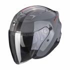 Casque jet SCORPION EXO-230 SR Gris ciment Rouge