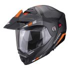 Casque moto modulable SCORPION ADX-2 CAMINO Noir mat Argent Orange