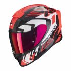 Casque SCORPION EXO-R1 EVO CARBON AIR SUPRA Noir Rouge