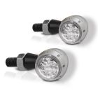 Paire clignotants moto BARRACUDA S-LED B-LUX Argenté