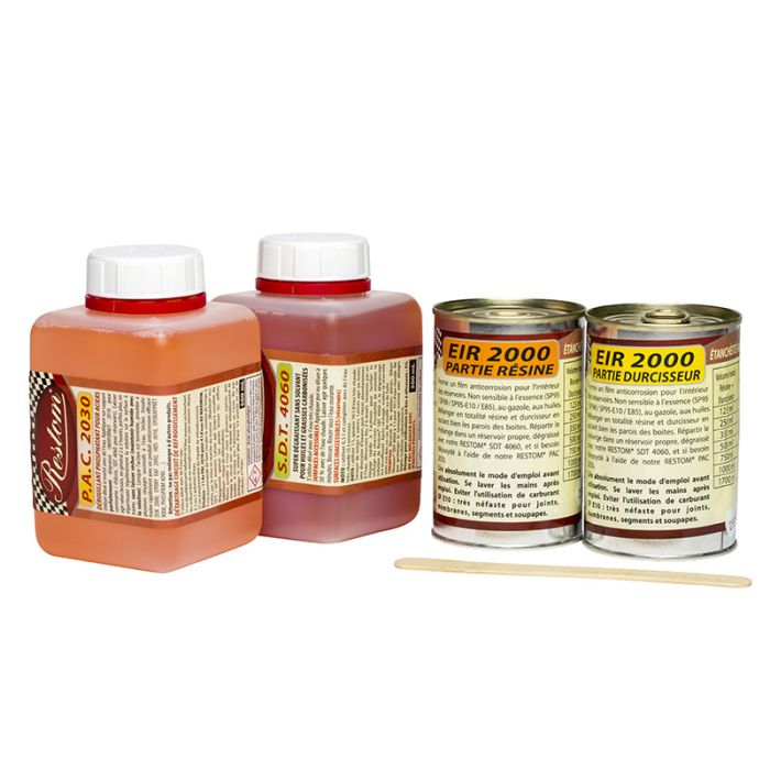 Kit restauration réservoir moto auto RESTOM SUPERKIT Acier