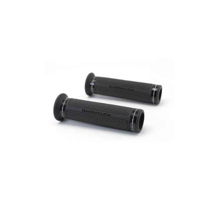 Paire poignées moto BARRACUDA GRIPS BASIC RING Noir