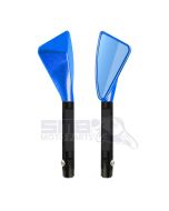 Paire retroviseur aluminium universelle SMB moto parts TK1 Bleu